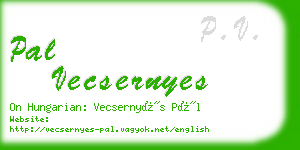 pal vecsernyes business card